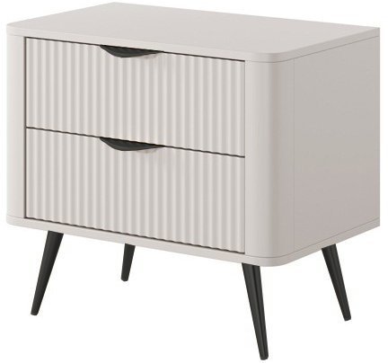 Тумба приліжкова Perfect Home Ланте / Lante з 2 шухлядами і чорними ніжками 2S Беж (PFH-091185) Тумба приліжкова Perfect Home Ланте / Lante з 2 шухлядами і чорними ніжками 2S Беж (PFH-091185)