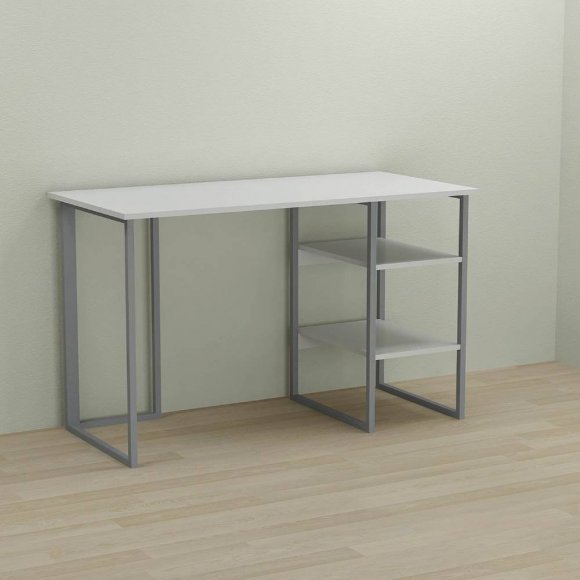 Письмовий стіл Ferrum-decor Кевін 75x100x60 сірий ДСП Біле 16мм (FRD-101711)