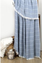 Плед-накидка Gleam denim синій 120х165 см 2000022200899