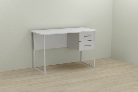 Письмовий стіл Ferrum-decor Дакота 75x120x70 білий ДСП Біле 16мм (FRD-102116)