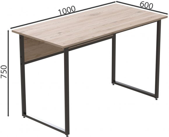Комп'ютерний стіл Ferrum-decor Коді 75x100x60 чорний ДСП Дуб Сан-Марино 32мм (FRD-103739)