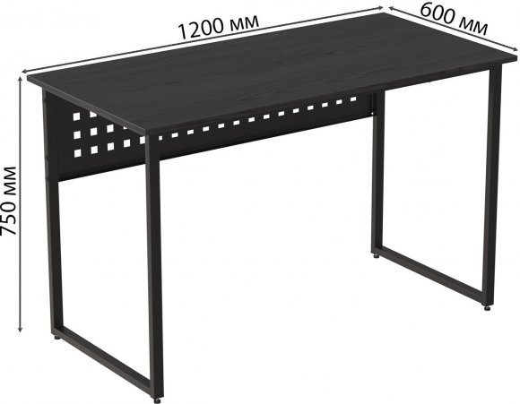 Комп'ютерний стіл Ferrum-decor Майк 75x120x60 чорний ДСП Сосна Кембра 32мм (FRD-103866) Комп'ютерний стіл Ferrum-decor Майк 75x120x60 чорний ДСП Сосна Кембра 32мм (FRD-103866)
