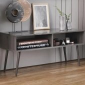 Тумба під ТВ Невада Ferrum-decor 45x100x38 Чорний метал ДСП Сосна Кембра 16 мм (FRD-106720)