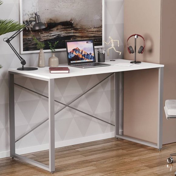 Письмовий стіл Ferrum-decor Серії Конект 75x120x600 сірий ДСП Біле 16мм (FRD-104213) Письмовий стіл Ferrum-decor Серії Конект 75x120x600 сірий ДСП Біле 16мм (FRD-104213)