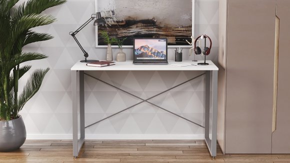 Письмовий стіл Ferrum-decor Серії Конект 75x120x600 сірий ДСП Біле 16мм (FRD-104213) Письмовий стіл Ferrum-decor Серії Конект 75x120x600 сірий ДСП Біле 16мм (FRD-104213)