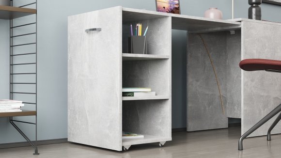 Стіл-тумба трансформер Смарт 1/1 Ferrum-decor 750x1450x500 ДСП Бетон 16 мм (FRD-105073) Стіл-тумба трансформер Смарт 1/1 Ferrum-decor 750x1450x500 ДСП Бетон 16 мм (FRD-105073)