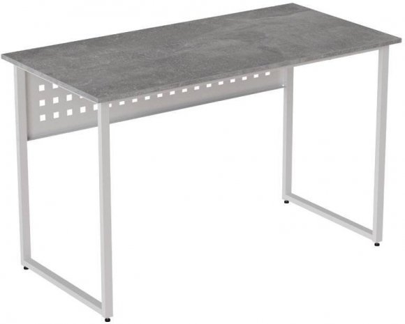 Стіл письмовий Майк Ferrum-decor 75x140x70 Білий метал ДСП Бетон 32 мм (FRD-106541) Стіл письмовий Майк Ferrum-decor 75x140x70 Білий метал ДСП Бетон 32 мм (FRD-106541)