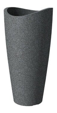 Кашпо для квітів Wave Globe Slim пластик 80 гранітно-чорний 55375 Кашпо для квітів Wave Globe Slim пластик 80 гранітно-чорний 55375