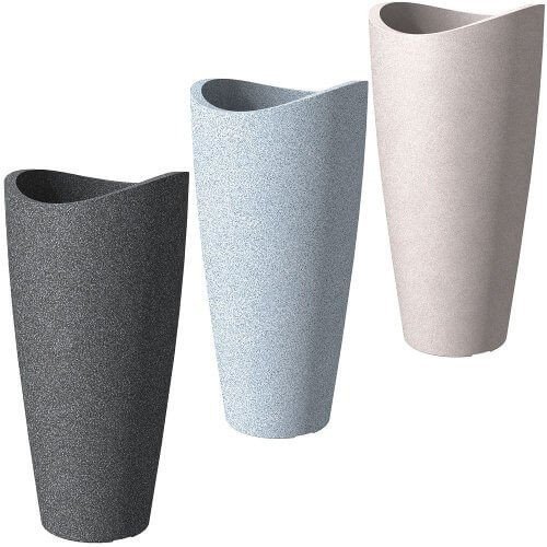 Кашпо для квітів Wave Globe Slim пластик 80 гранітно-чорний 55375