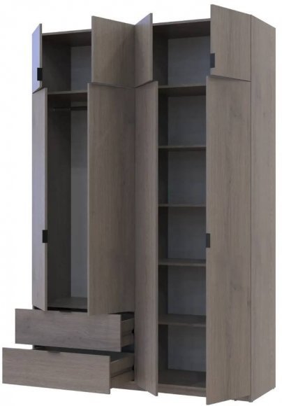 Шафа розпашна з антресоллю Doros Лукас 160х50х240 см Канноло (DRS-011881) Шафа розпашна з антресоллю Doros Лукас 160х50х240 см Канноло (DRS-011881)