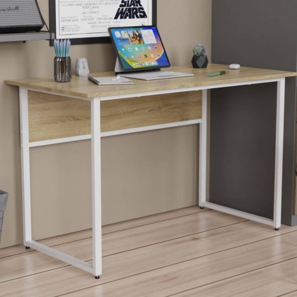 Письмовий стіл Ferrum-decor Коді 75x100x70 білий ДСП Дуб Сонома 16мм (FRD-101212)