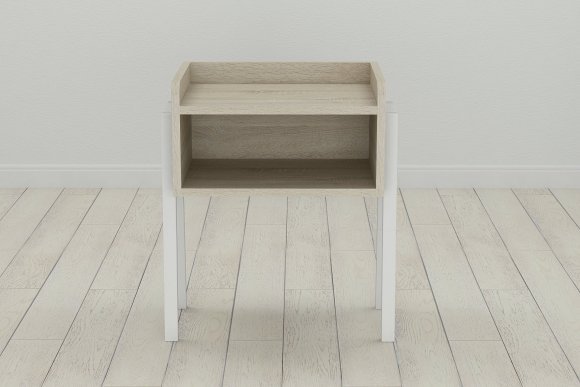 Тумба модульна Ferrum-decor Джузі 540x450x320 метал Білий ДСП Сонома 16 мм (FRD-102978) Тумба модульна Ferrum-decor Джузі 540x450x320 метал Білий ДСП Сонома 16 мм (FRD-102978)