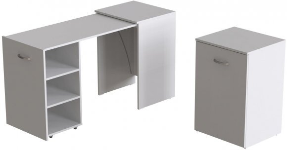 Стіл-тумба трансформер Смарт 1/2 Ferrum-decor 750x1450x600 ДСП Біле 16 мм (FRD-105074) Стіл-тумба трансформер Смарт 1/2 Ferrum-decor 750x1450x600 ДСП Біле 16 мм (FRD-105074)