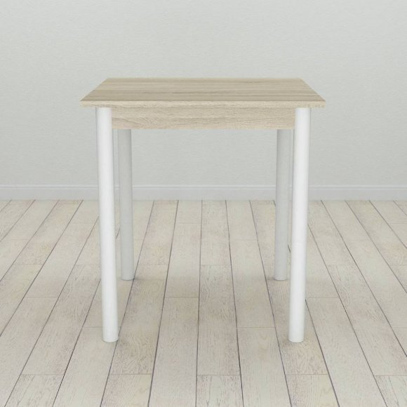 Кухонний стіл Ferrum-decor Агата 75x70x70 Білий ДСП Сонома 16мм (FRD-106240)