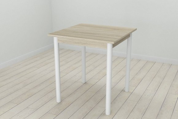 Кухонний стіл Ferrum-decor Агата 75x70x70 Білий ДСП Сонома 16мм (FRD-106240)