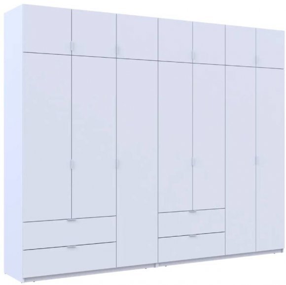 Шафа для одягу Doros Лукас Біла 3+4 ДСП 295х50х240 DRS-011687 (42005122)
