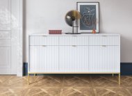 Комод Perfect Home Нова / Nova 3-дверний з 3 шухлядами і золотими ніжками KSZ154 Білий (PFH-091241) Комод Perfect Home Нова / Nova 3-дверний з 3 шухлядами і золотими ніжками KSZ154 Білий (PFH-091241)