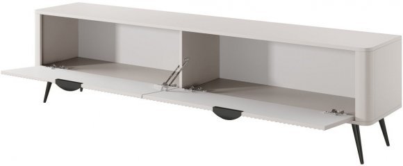 Тумба під телевізор Perfect Home Ланте / Lante 2-дверна з чорними ніжками 2D/200 Беж (PFH-091181)