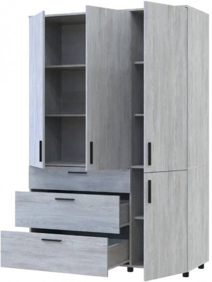 Шафа для одягу Doros Торн Сосна Натті 3 ДСП/3Ш (полиці) 135х51.6х200 (DRS-012080) Шафа для одягу Doros Торн Сосна Натті 3 ДСП/3Ш (полиці) 135х51.6х200 (DRS-012080)