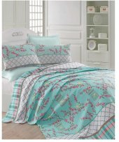 Покривало піке Birdcage turkuaz бірюзовий вафельне 200х235 см 2000008487542