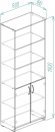 Шафа Анжело Ferrum-decor на 5 полиць з 2 дверима 1900x800x380 ДСП Дуб Сонома 16 мм (FRD-105064) Шафа Анжело Ferrum-decor на 5 полиць з 2 дверима 1900x800x380 ДСП Дуб Сонома 16 мм (FRD-105064)