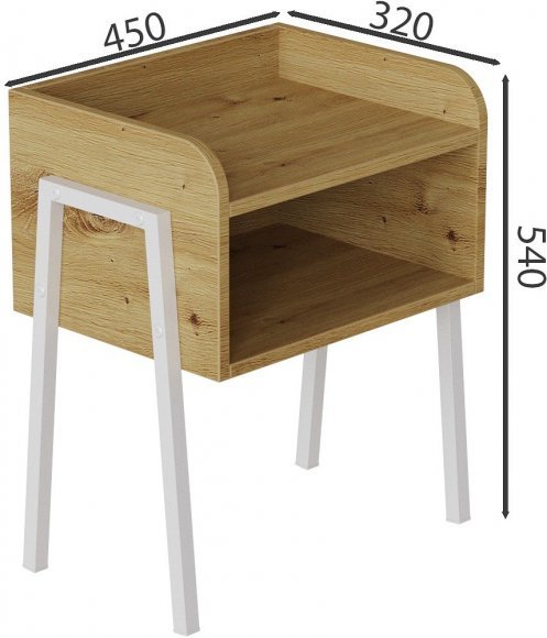 Тумба модульна Ferrum-decor Джузі 540x450x320 метал Білий ДСП Дуб Дуб Артизан 16 мм (FRD-102980) Тумба модульна Ferrum-decor Джузі 540x450x320 метал Білий ДСП Дуб Дуб Артизан 16 мм (FRD-102980)