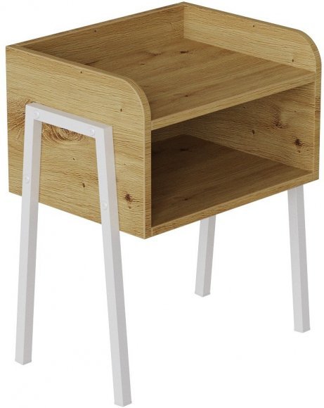 Тумба модульна Ferrum-decor Джузі 540x450x320 метал Білий ДСП Дуб Дуб Артизан 16 мм (FRD-102980) Тумба модульна Ferrum-decor Джузі 540x450x320 метал Білий ДСП Дуб Дуб Артизан 16 мм (FRD-102980)