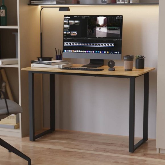 Стіл письмовий Кнап 2 Ferrum-decor 750x1400x700 Чорний метал ДСП Дуб Артизан 16 мм (FRD-106431) Стіл письмовий Кнап 2 Ferrum-decor 750x1400x700 Чорний метал ДСП Дуб Артизан 16 мм (FRD-106431)