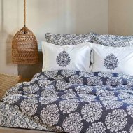 Постільна білизна Moni indigo індіго pike jacquard 200х220 євро svt-2000022285131