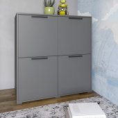 Тумба чотирьохдверна LION Краш 82x43x86 см 82x43x86 см Антрацит (LION-041753)