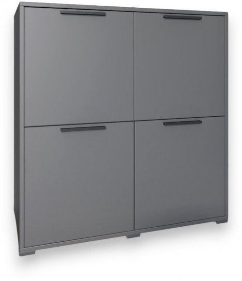 Тумба чотирьохдверна LION Краш 82x43x86 см 82x43x86 см Антрацит (LION-041753)