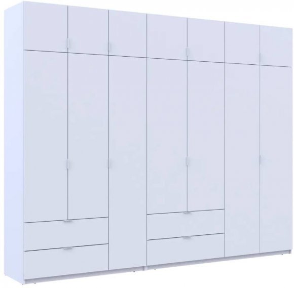 Шафа для одягу Doros Лукас Біла 3+4 ДСП 300х50х240 DRS-011688 (42005130)