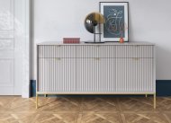 Комод Perfect Home Нова / Nova 3-дверний з 3 шухлядами і золотими ніжками KSZ154 Сірий (PFH-091243) Комод Perfect Home Нова / Nova 3-дверний з 3 шухлядами і золотими ніжками KSZ154 Сірий (PFH-091243)
