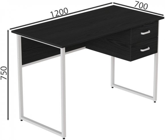 Комп'ютерний стіл Ferrum-decor Дакота 75x120x70 білий ДСП Сосна Кембра 16мм (FRD-102120)