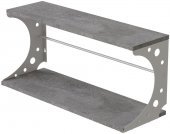 Настінна полиця Ferrum-decor Букін 330x600x240 метал Білий ДСП Бетон 16 мм (FRD-102876)