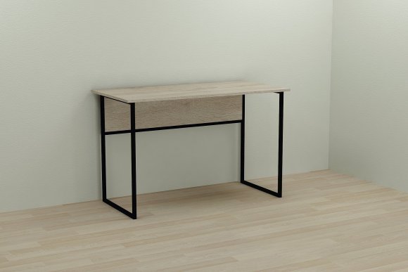 Письмовий стіл Ferrum-decor Коді 75x120x60 чорний ДСП Дуб Сонома 16мм (FRD-103742)