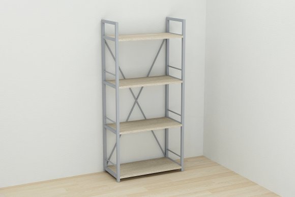 Етажерка 4/60 Ferrum-decor Серії Конект 120x60x28 сірий ДСП Дуб Сонома 16мм (FRD-104251) Етажерка 4/60 Ferrum-decor Серії Конект 120x60x28 сірий ДСП Дуб Сонома 16мм (FRD-104251)