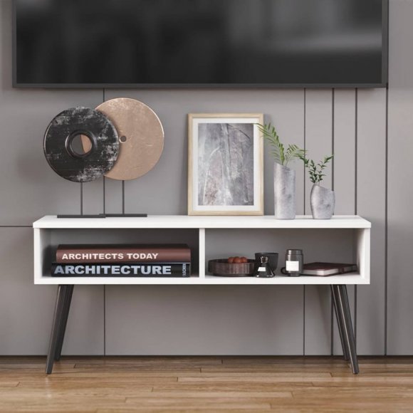 Тумба під ТВ Невада Ferrum-decor 45x100x38 Чорний метал ДСП Білий 16 мм (FRD-106725) Тумба під ТВ Невада Ferrum-decor 45x100x38 Чорний метал ДСП Білий 16 мм (FRD-106725)