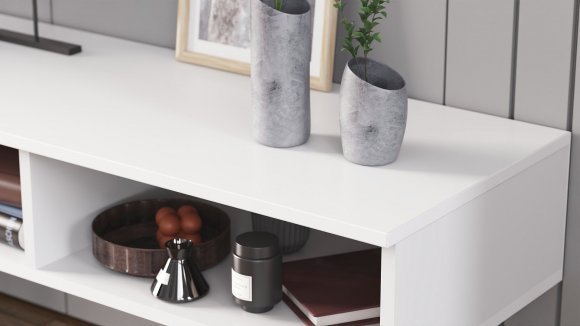 Тумба під ТВ Невада Ferrum-decor 45x100x38 Чорний метал ДСП Білий 16 мм (FRD-106725) Тумба під ТВ Невада Ferrum-decor 45x100x38 Чорний метал ДСП Білий 16 мм (FRD-106725)