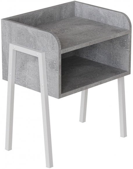 Тумба модульна Ferrum-decor Джузі 540x450x320 метал Білий ДСП Бетон 16 мм (FRD-102981) Тумба модульна Ferrum-decor Джузі 540x450x320 метал Білий ДСП Бетон 16 мм (FRD-102981)
