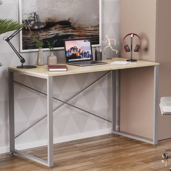 Письмовий стіл Ferrum-decor Серії Конект 75x120x600 сірий ДСП Дуб Сонома 16мм (FRD-104216) Письмовий стіл Ferrum-decor Серії Конект 75x120x600 сірий ДСП Дуб Сонома 16мм (FRD-104216)