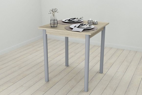 Стіл кухонний Ferrum-decor Агата 75x70x70 Сірий ДСП Сонома 16мм (FRD-106243)