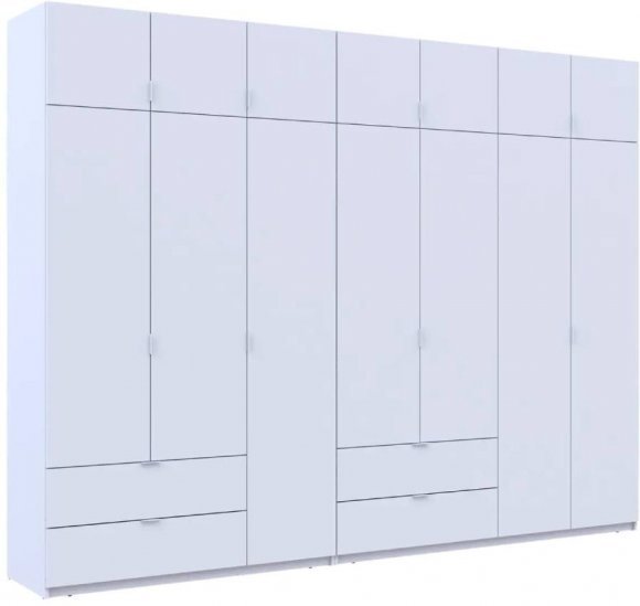 Шафа для одягу Doros Лукас Білий 3+4 ДСП 315х50х240 DRS-011689 (42005134) Шафа для одягу Doros Лукас Білий 3+4 ДСП 315х50х240 DRS-011689 (42005134)