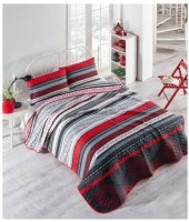 Покривало стьобане з наволочкою Efried 160х220 см kirmizi червоний