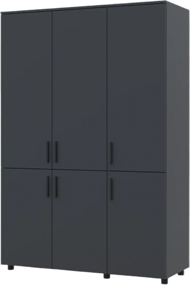 Шафа для одягу Doros Торн Антрацит 3 ДСП (полиці) 135х51.6х200 (DRS-012082)