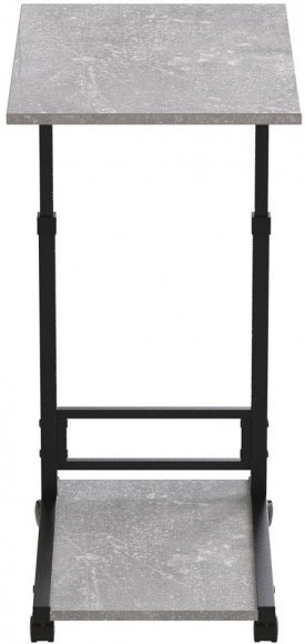 Стіл приставний Ferrum-decor Френу 62x40x60 метал Чорний ДСП Бетон 16мм (FRD-102511)