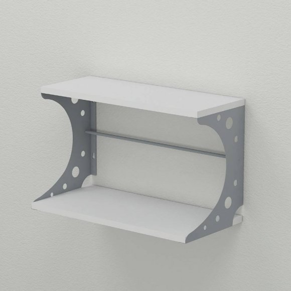 Настінна полиця Ferrum-decor Букін 330x600x240 метал Сірий ДСП Біле 16 мм (FRD-102877) Настінна полиця Ferrum-decor Букін 330x600x240 метал Сірий ДСП Біле 16 мм (FRD-102877)