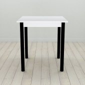 Стіл кухонний Ferrum-decor Агата 75x70x70 Чорний ДСП Біле 16мм (FRD-106245)