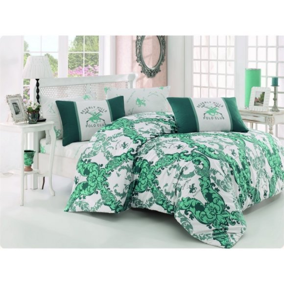 Постільна білизна BHPC 024 Green євро 200х220 см