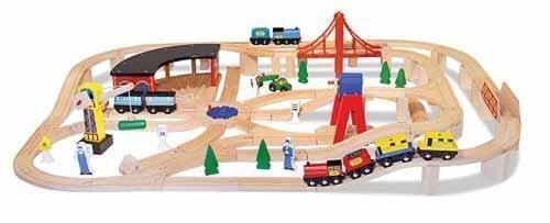 Melissa & Doug Деревянная железная дорога MD701 Melissa & Doug Деревянная железная дорога MD701